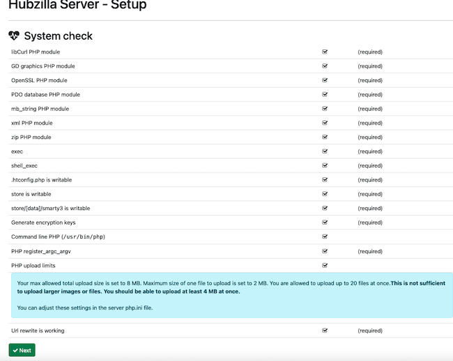 Hubzilla Server Setup