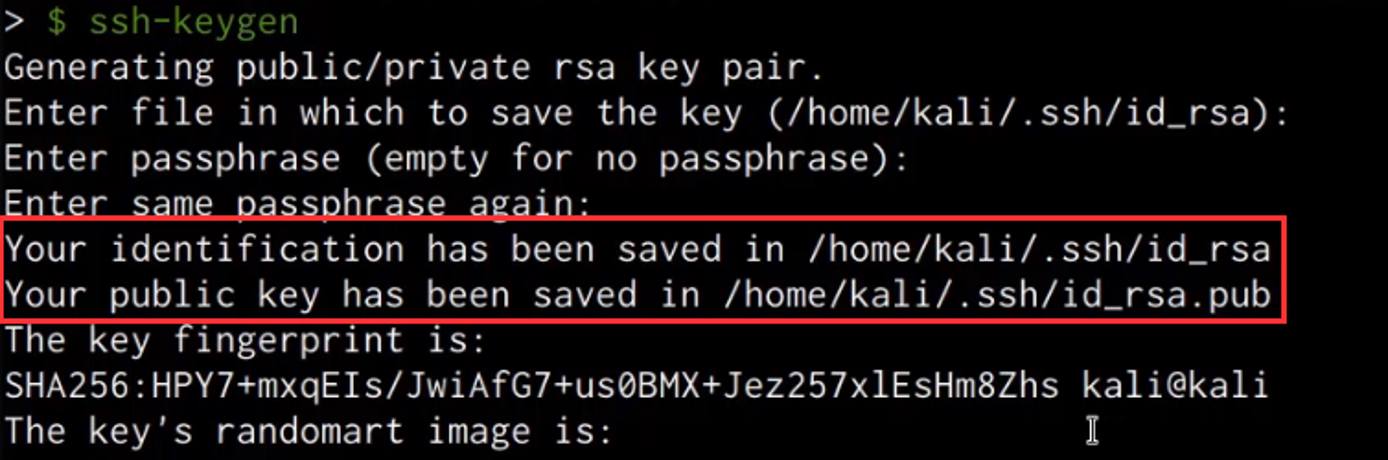 ssh-keygen output